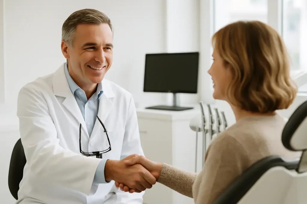 Feste Zähne sofort: So läuft der Tag ab