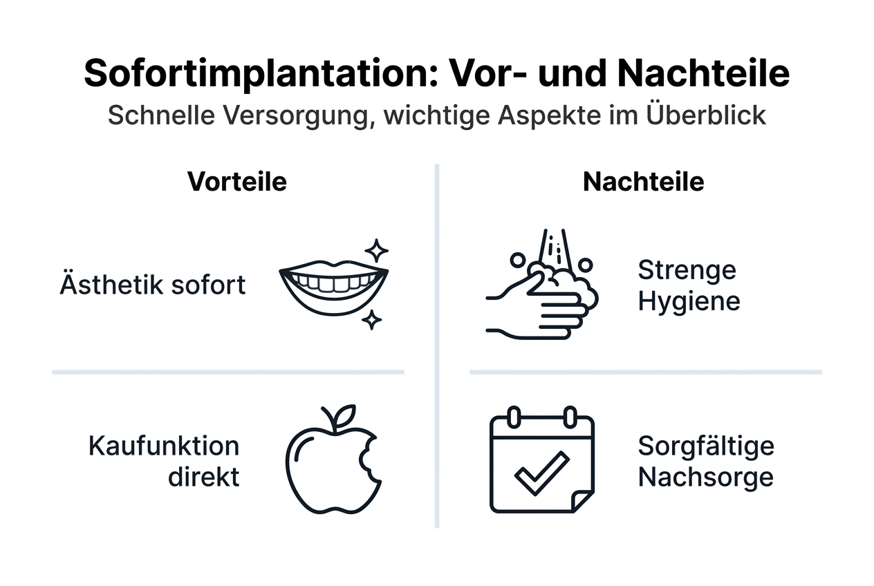Infografik: Das spricht für und gegen die random Sofortimplantation