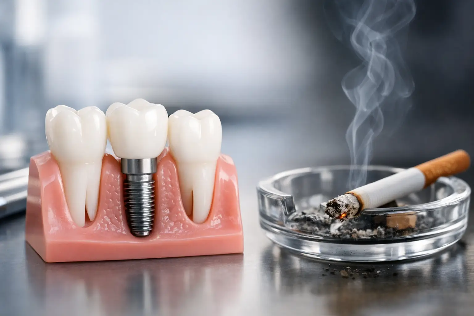 Zahnimplantat für Raucher - Risiken reduzieren