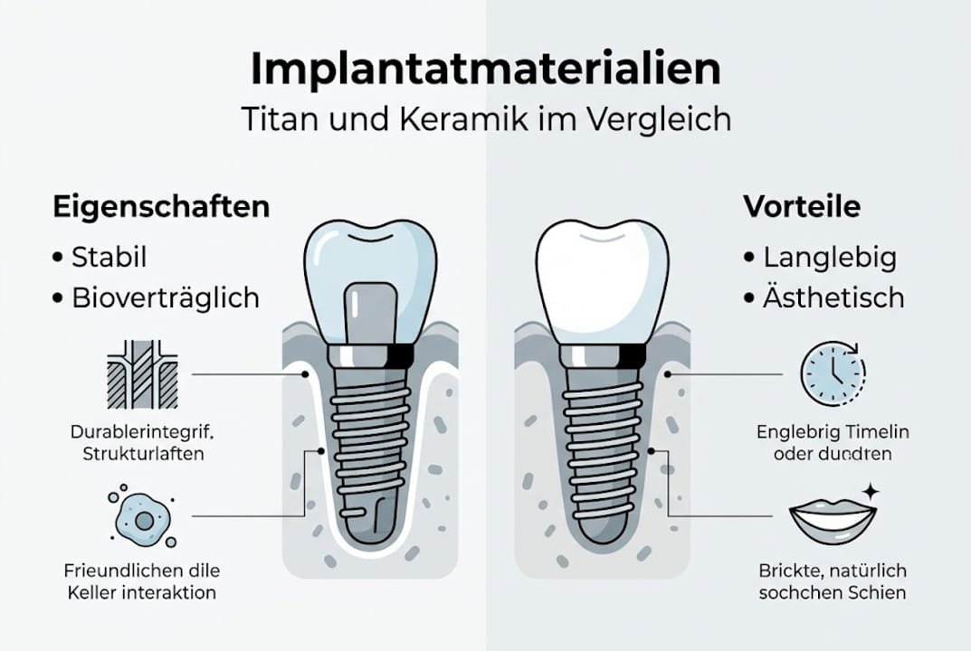 Vergleich von Titan- und Keramikimplantaten – eine anschauliche Übersicht