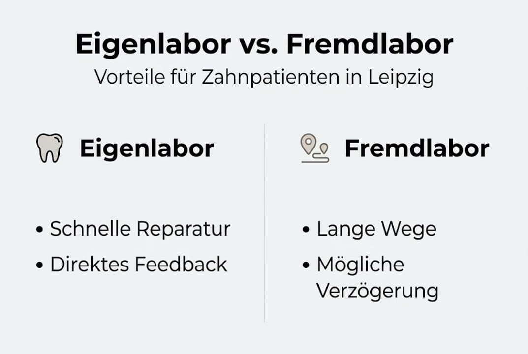 Infografik: Eigenlabor oder Fremdlabor – Welche Vorteile bieten die beiden Optionen im Vergleich?