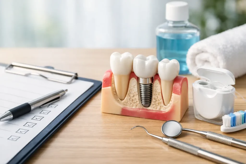 Checkliste Implantat-OP Nachsorge Tage