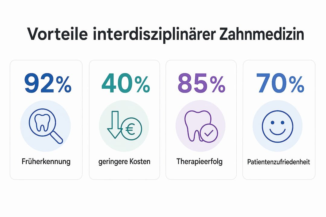 Infografik: Die wichtigsten Vorteile einer interdisziplinären Zahnmedizin auf einen Blick
