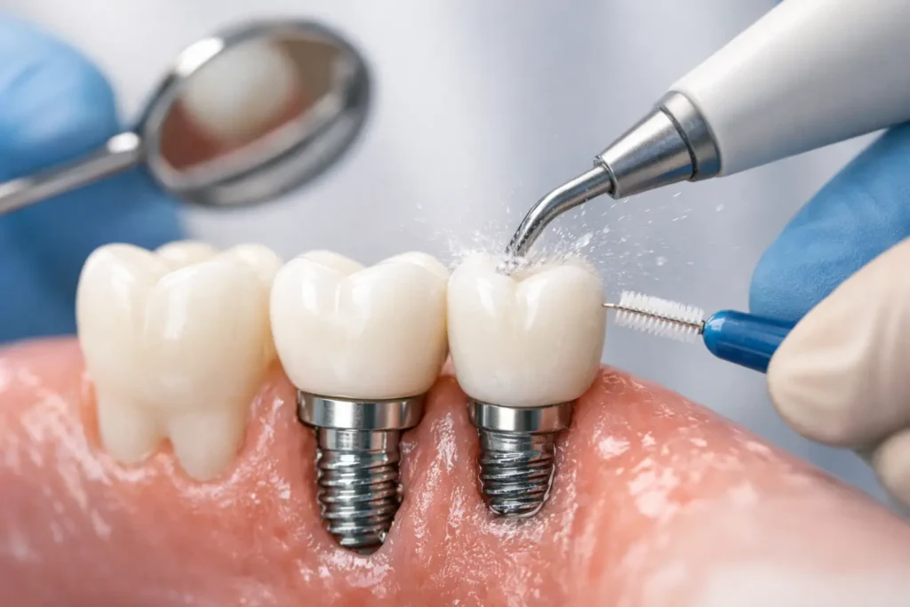 Zahnreinigung bei Implantaten richtig planen